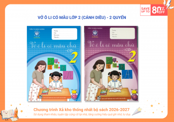 BỘ VỞ Ô LI CÓ MẪU CHỮ LỚP 2 CÁNH DIỀU