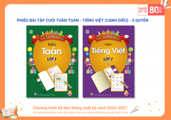 BỘ PHIẾU BT CUỐI TUẦN TOÁN - TV LỚP 1 (CÁNH DIỀU)