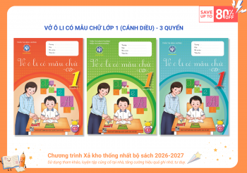 BỘ VỞ Ô LI CÓ MẪU CHỮ LỚP 1 (CÁNH DIỀU)